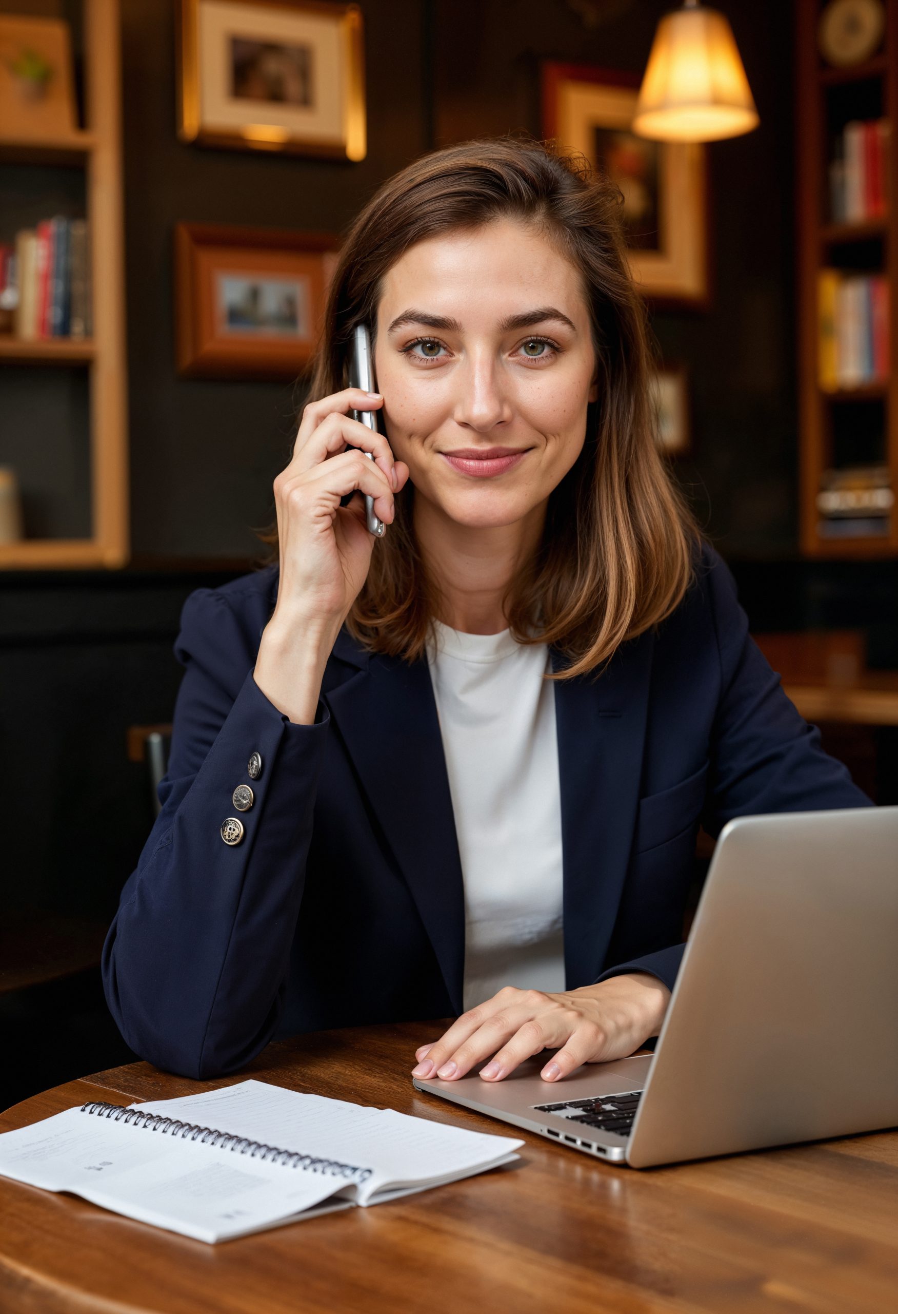 businesswoman phone call