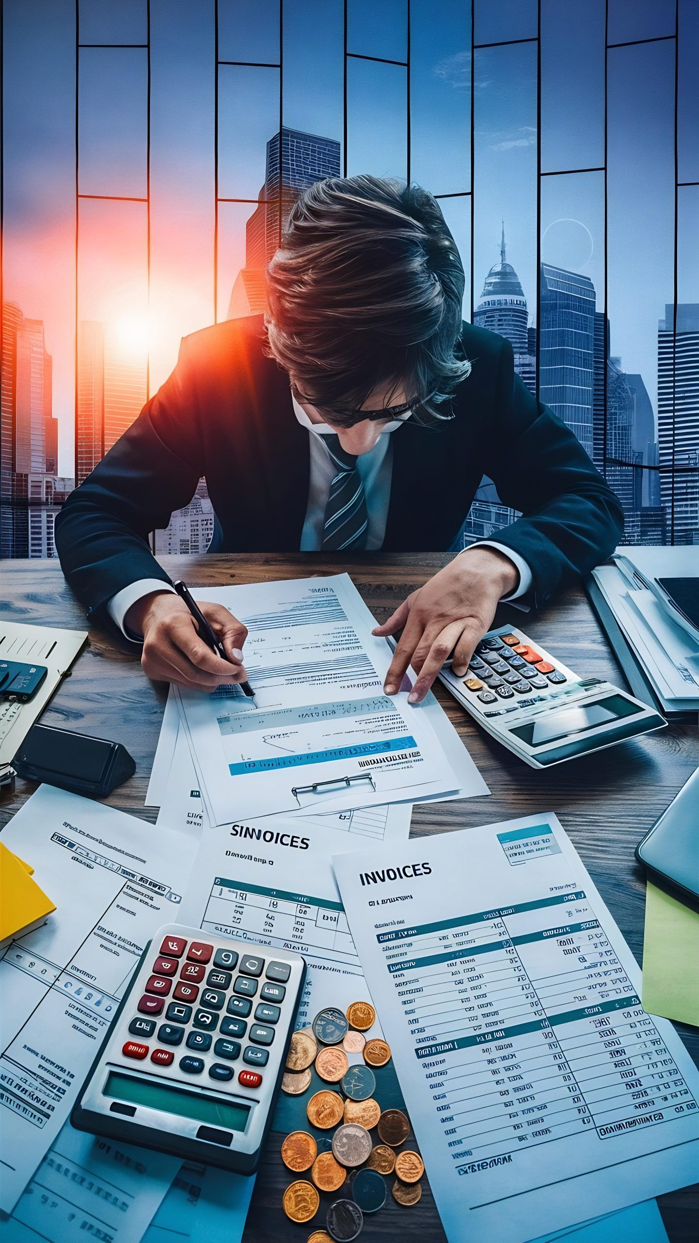 calculator coins other business objects tax business finance